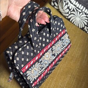Vera Bradley Black and Red Floral Travel Bag